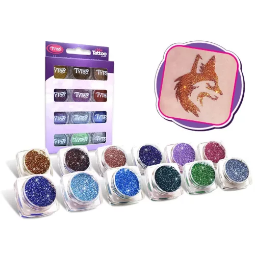 TyToo Csillámpor szett 12 x 2,5ml kiegészítő színek (additional colours)