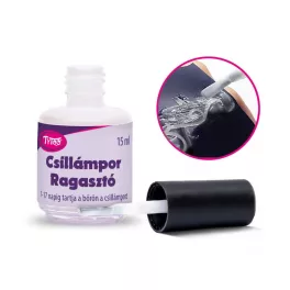 TyToo Csillámpor ragasztó 15ml fehér