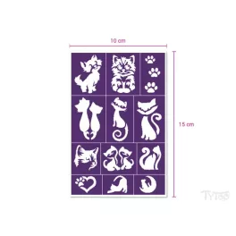 TyToo Claws Sablon szett 12db Cicás, tappancsos
