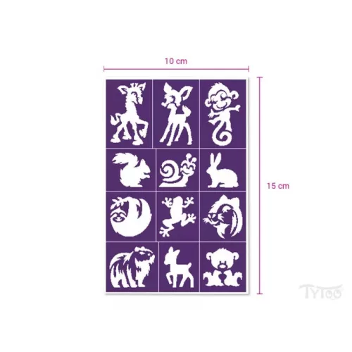 TyToo Mini ZOO Sablon szett 12db