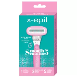   X-Epil Smooth Sensation 5 pengés női borotva + 2db borotvabetét