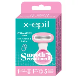   X-Epil Smooth Sensation 5 pengés női mini borotva tokkal 1db