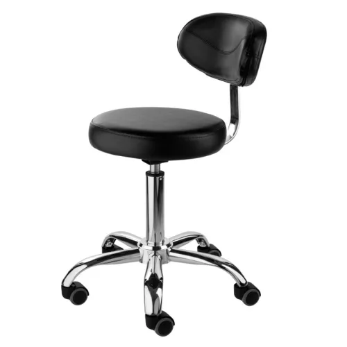 Eurostil állítható háttámlás fodrászszék, Fekete 03937/50